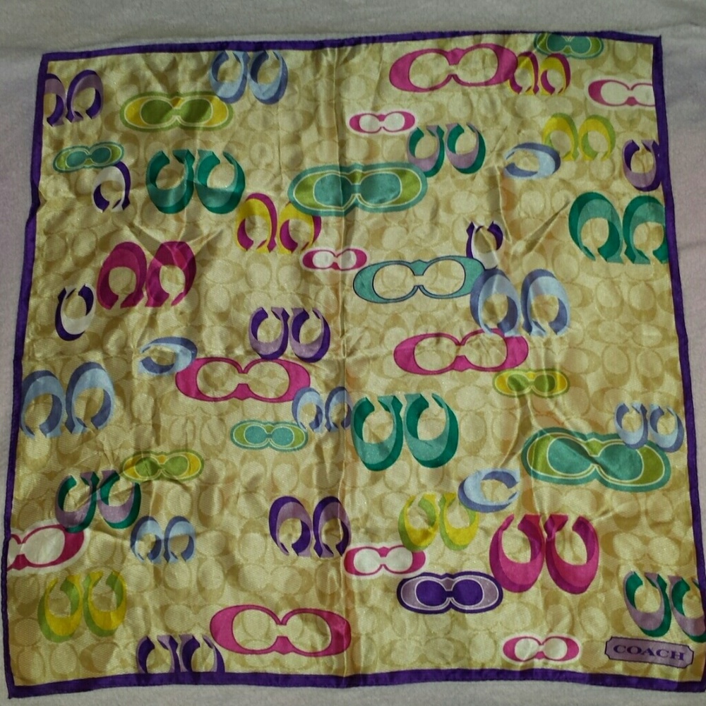 Coach silk op art scarf